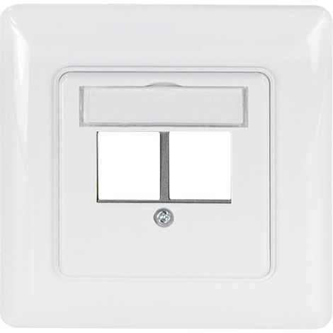 LOGILINK NK4059 BOÎTE D'ENCASTREMENT POUR 2 MODULES KEYSTONE BLANC SIGNAL (1/3)
