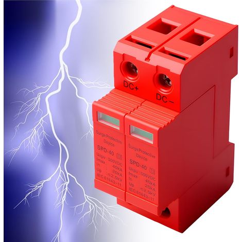 Les Surtensions Basse Tension Parafoudre Dispositif: Low Voltage Parafoudre, 2p, 20ka40ka, 500v, Parafoudres Photovoltaïque, DC Parafoudres Basse Tension, 35 Mm Montage sur Rail Din (1/5)