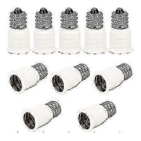 Lot de 10 adaptateurs E12 vers E14 pour lampes à incandescence (1/4)