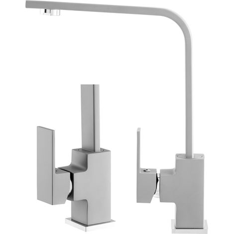 MITIGEUR DE CUISINE CARRÉ ROBINET PERRO GRIS (1/5)