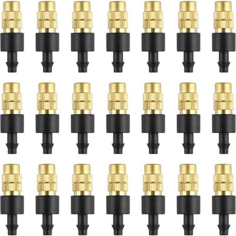 30 pezzi di ugelli spray in ottone, ugelli atomizzatori regolabili, irrigazione a goccia in rame, micro irrigatore atomizzatore 4/7mm-Crezuo