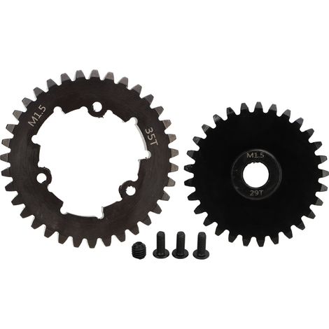 Engrenage droit RC 35T acier résistant usure M1.5, précision fine, kit pignon et couronne pour TRAXXAS 1/5 6S 29T. (1/5)