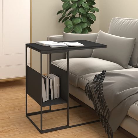 Table d'appoint-Table basse-Table Salon Noir 55x36x59,5 cm Bois d'ingénierie 165007 (1/5)