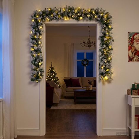 vidaXL Guirnalda de Navidad Blanco 270 cm PVC 50 LED (1/5)