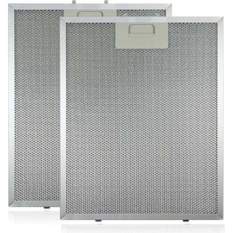 Filtro metálico antigrasa para campana extractora (plateado, 320 x 260 mm, 2 unidades)