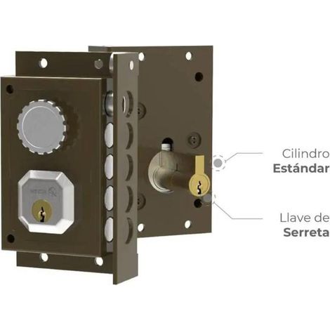 DORCAS cerradura c9111i c/especial ll/serreta izq. , Cerradura C9111I Izquierda Dorcas Cerradura mecánica de sobreponer de alta resistencia debido a su robustez Casquillo g (1/2)