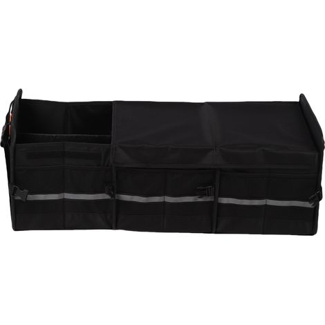 Organisateur de coffre grand format 105 L à plusieurs compartiments avec sac isotherme étanche, séparateurs amovibles et housse pliable pour le camping (1/5)