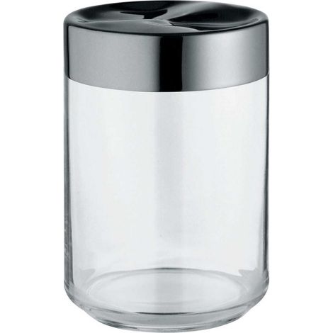 Pot de Cuisine Design Hermétique, Corps en Verre avec Couvercle en Acier Inoxydable 18/10, 100 cl (1/4)