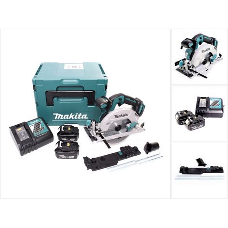 Makita DHS 680 RMJ Akku Handkreissäge 18 V 165 mm Brushless + 2x Akku 4,0 Ah + Ladegerät + Adapter + Makpac (1/5)
