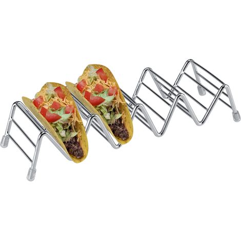 Mexikanischer Taco-Halter aus Edelstahl in Wellenform, Präsentationsständer mit 4-5 Fächern (1/5)
