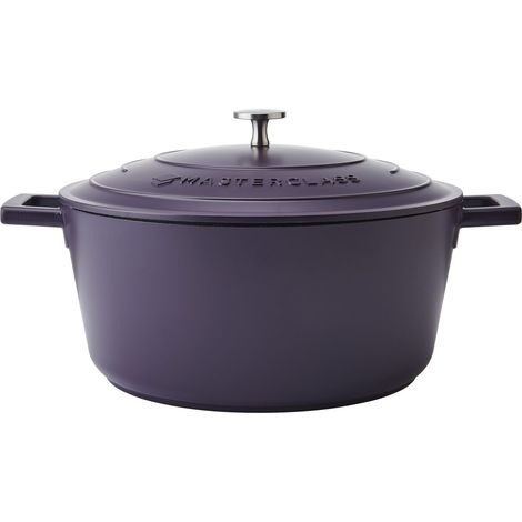 MasterClass Kasserolle de Aluguss, lila, 28 cm, 5 Liter, in de Geschenkbox