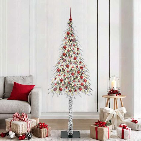 Weihnachtsbaum mit 300 LEDs Weiß 210 cm PE und Stahl