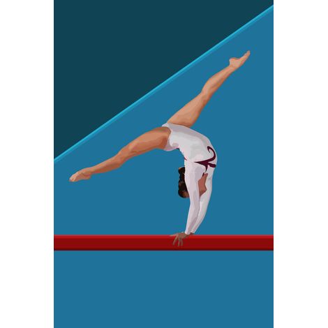 Tableau sur toile gymnastique 30x45 cm - Impression sur Toile Murale Décorative - Image imprimée en HD sur Toile - Toile sur Châssis en Bois FSC - Fabriqué en France (1/5)