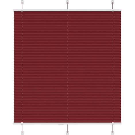 Plissee Bordeauxrot 120x150 cm Stoffbreite 119,4 cm Polyester
