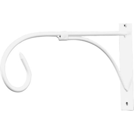 Supports de suspension robustes pour plantes en pot, en fer forgé, avec motif d'oiseau. Suspension murale décorative en fer blanc pour plantes. (1/4)