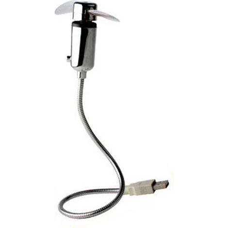 Ventilateur USB Portable - Affichage Horloge LED Temps Réel - Flexible Alliage Léger - Pour Bureau PC - 1 Pièce
