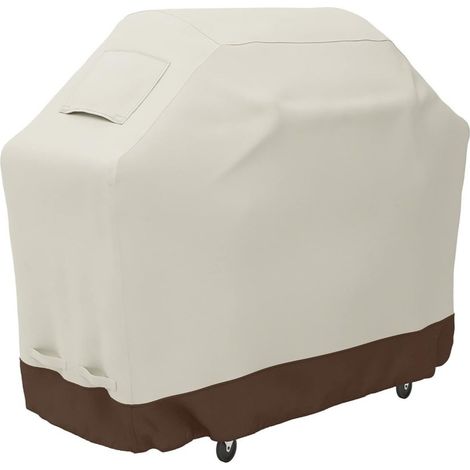 Gasgrillabdeckung 4200D, große Ausführung, beige, Staubschutzhülle für Grills, Ofenschutzhülle, wasserdichte Grillabdeckung