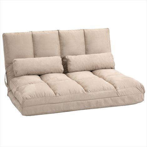 Canapé convertible beige avec dossier inclinable 14 positions et (1/5)