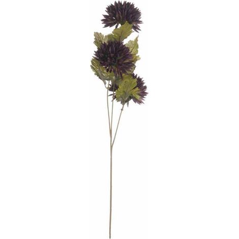 Chocolate Chrysanthemum Artificial Flower - Plastic - L12 x W20 x H45 cm - Brown