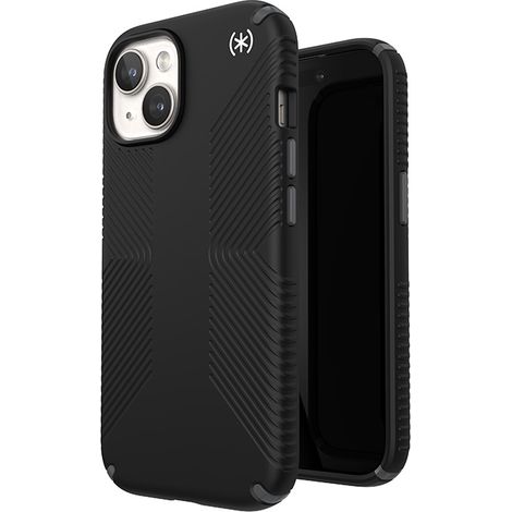 Funda Speck Presidio2 Grip MagSafe para iPhone 15 / iPhone 14 / iPhone 13 (Negro / Gris pizarra / Blanco) (1/5)