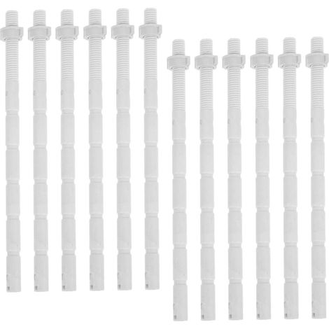 12 Pièces Poussoir chasse d’eau Wc Tiges, Blanc (1/5)