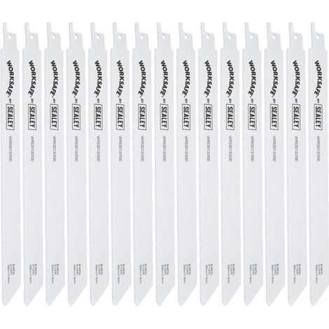 Reciprocating Saw Blade 225mm Length 14tpi Bi Metal Pack of 15 (1/2)