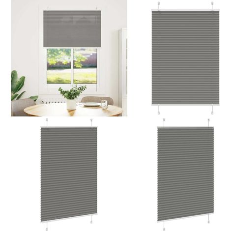 vidaXL Plissee Anthrazit 100x100 cm Stoffbreite 99,4 cm Polyester (1/5)