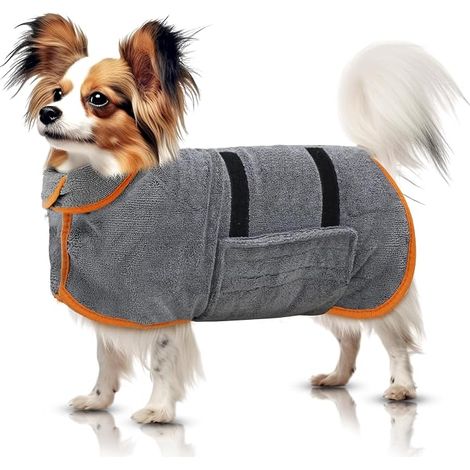 Peignoir Chien, Serviette pour Chien, Absorbant (Taille XS) (1/5)