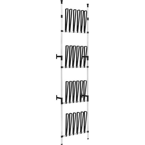 vidaXL Perchero para botas telescópico con barras aluminio (1/2)