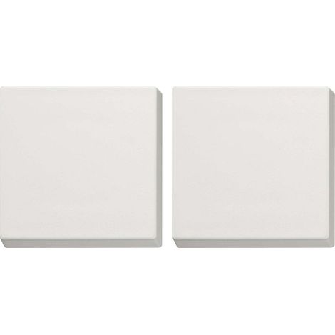 Set di 2 placche di copertura universali 50 x 50 mm – A prova di bambino – Compatibili con 230 V – Finitura bianco opaco (1/2)