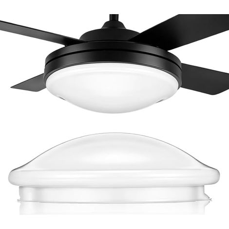 Acrylic Round Lampshade 18cm Diameter Height 2cm White Spherical Globe Ceiling Fan Lamp Cover Bedroom Living Room Light Diffuser (1/5)
