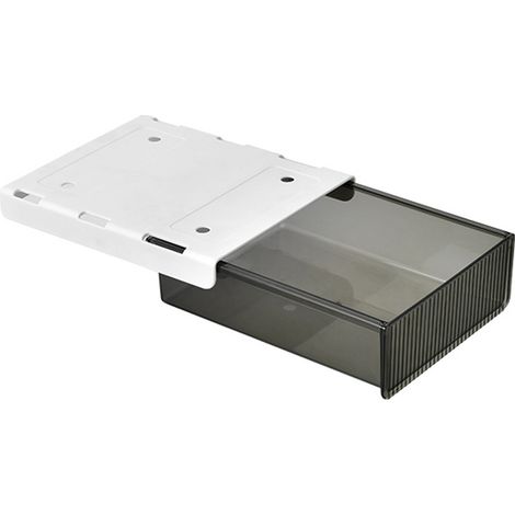 (Schwarz, M) Untertisch-Organizer, selbstklebend, nagelfrei, Stifthalter, Ablage, Küche/Büro/Wohnzimmer/Esszimmer, Schreibtisch, Aufbewahrungstisch