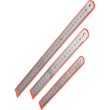Règle de mesure double échelle en acier inoxydable PRETYZOOM (1/5)