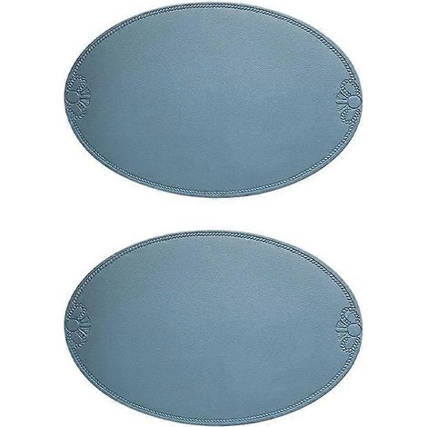Set de table rétro en polyuréthane, style européen français, ovale, isolant, imperméable et résistant à l'huile, pour la maison. (1/5)
