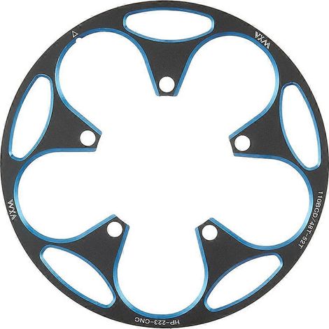 VXM Aluminium-Kettenblattschutz, 110 BCD, 48-52 Zähne, für Mountainbikes, CNC-gefräst, blau. (1/5)