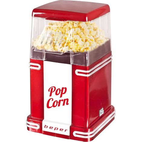 Beper 90.590Y macchina per popcorn rossa design vintage (1/5)