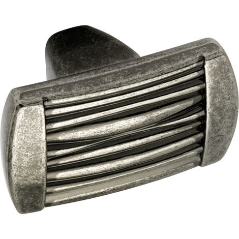 Möbelknopf (Möbelknauf) Argentum Breite 37 mm T 22 mm Möbelgriff ZN altsilber (1/2)