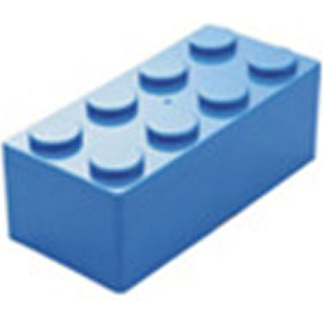 Boîte de rangement blocs de construction formes espace plastique superposé pratique (rectangle bleu) (1/2)