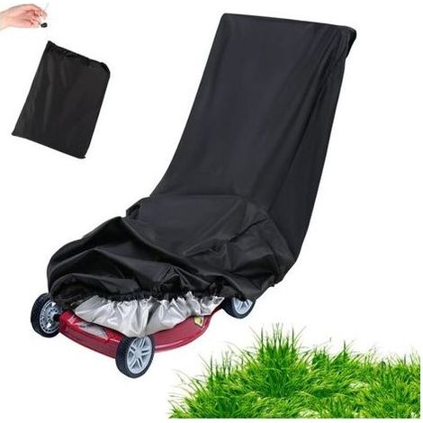 Housse Protection Tondeuse, Housse de Tondeuse Gazon Imperméable Housse de Tondeuse à Gazon, Housse de Tondeuse en Polyester 210d avec Sac de Rangement a Cordon(195x66x108 cm) (1/5)