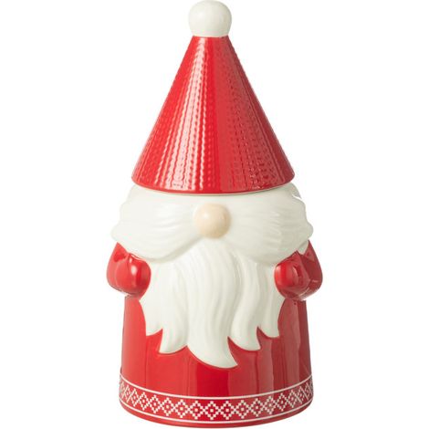 Boîte à Biscuits en Céramique "Père Noël" 33cm Rouge (1/3)
