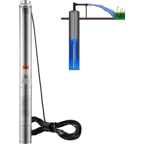 Pompe submersible 1100W 230V 50Hz,débit max 71 m³/h,hauteur max 105 m,cordon électrique 194 m,inox,usage industriel et domestique (1/5)