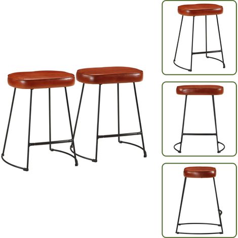 Barhocker 2 Stk. Dunkelbraun 40x29,5x53 cm - Barhocker - Sitzhocker - Küchentischsessel - Wohnzimmerhocker - Designerhocker (1/5)