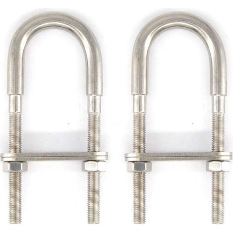reno – Perno en U M6x90 de acero inoxidable 304 – Resistente a la corrosión – Paquete de 2 para aplicaciones industriales (1/4)