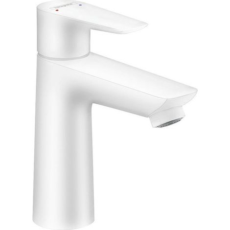 mitigeur de lavabo 110,avec tirette et vidage blanc mat