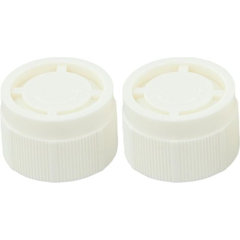 Confezione da 10 tappi di controllo del riscaldamento TRV decorativi in plastica bianca M30 x 1,5 per valvole termostatiche per radiatori, 34 mm