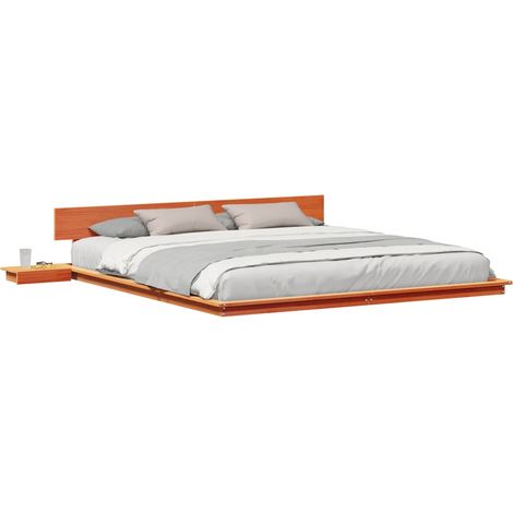 Maison Exclusive - Cadre de lit Marron 200 x 200 cm bois (1/5)