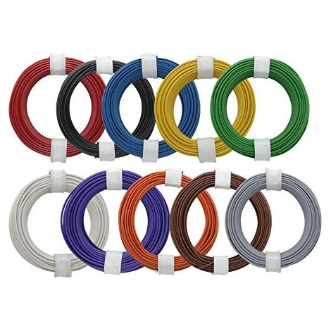 DONAU ELEKTRONIK 118-MIX JUEGO DE CABLES SIMPLE FLEX 10 X 10M 0.14 MM MULTICOLOR DONAU ELEKTRONIK 118-MIX
