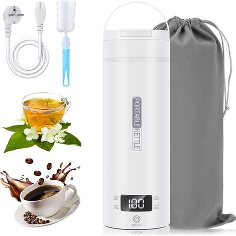Hervidor eléctrico de viaje pequeño,500 ml,hervidor eléctrico portátil,acero inoxidable 304,apagado automático,hierve el agua rápidamente (1/5)