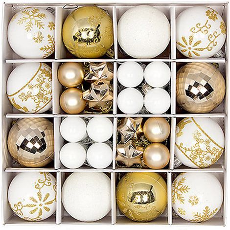 Décorations de Noël, ensemble de décorations pour sapin de Noël, boules décoratives incassables à suspendre pour sapin de Noël, décorations de Noël en vrac pour décoration de table (1/5)