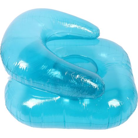 Canapé gonflable en PVC, chaise ergonomique transparente, pour chambre à coucher intérieure, balcon, jardin extérieur, piscine, Relaxation, bleu (1/5)